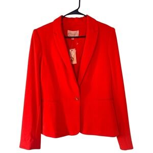 Philosophy Republic Clothing Red Ponte Knit Blazer Jacket Women's Size M